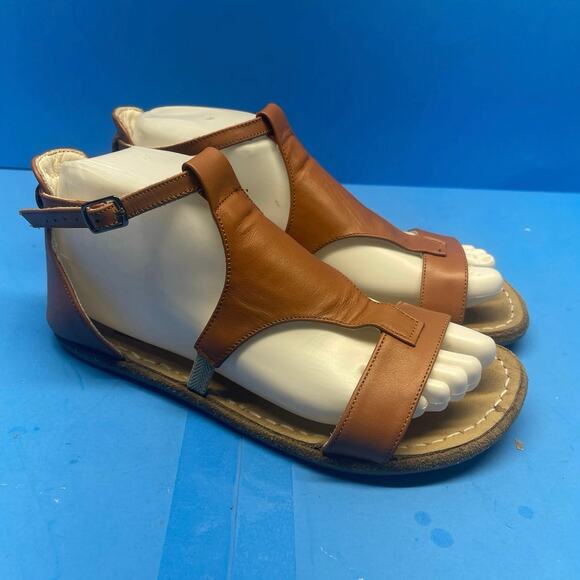 RARE Aintap Leather Turkish Strappy Sandals Flats Size 37 US 6.5 - Picture 2 of 11
